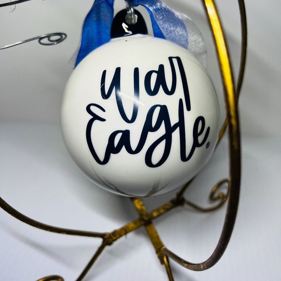 Auburn University War Eagle Christmas Ornament Glory Haus Kalyn Dunks Porcelain - Picture 3 of 16